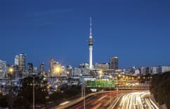 Auckland cityscape representing our location.
