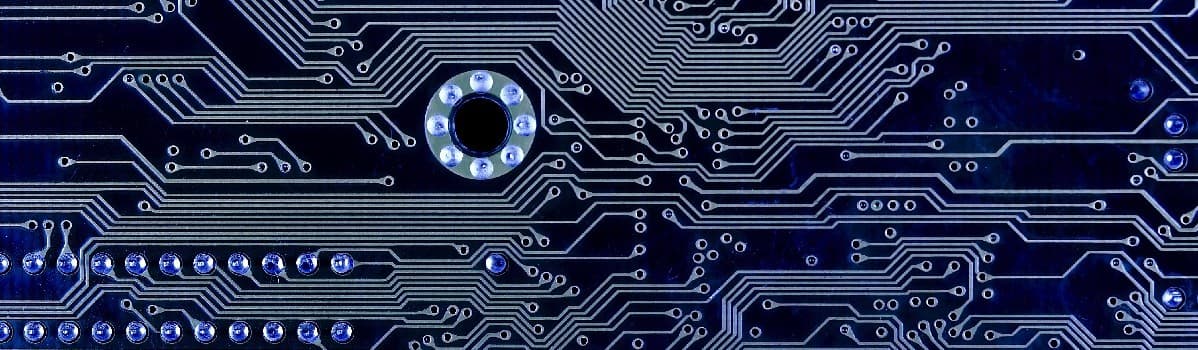 Up-close circuit board